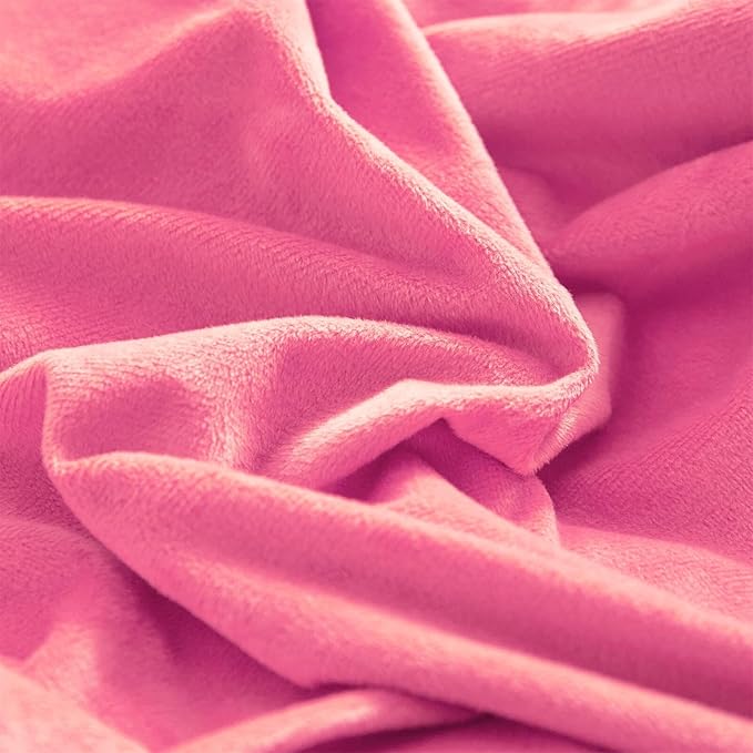 Fluffy Faux Fur hot pink Comforter Cover Set Queen - Ultra Soft Plush hot pink Bedding Sets 3 Pieces (1 fluffy duvet cover + 2 Faux Fur Pillow case) Cute hot pink Bed Set (Hot pink, Queen) - LeafyLoom