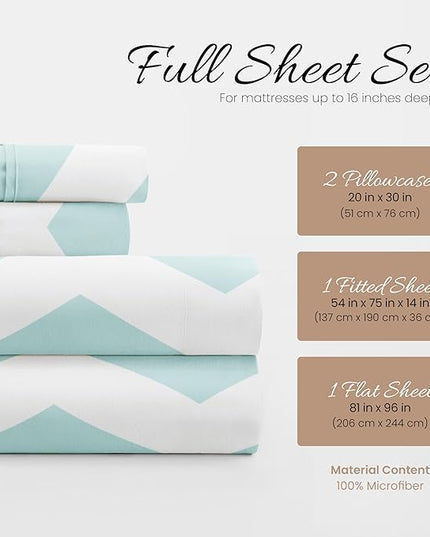 Linen Market 3 Piece Twin Bedding Sheet Set (Turquoise Arrow) - Sleep Better Than Ever with These Ultra-Soft & Cooling Bed Sheets for Your Twin Size Bed - Deep Pocket Fits 16" Mattress - LeafyLoom