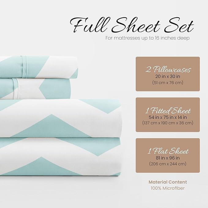 Linen Market 3 Piece Twin Bedding Sheet Set (Turquoise Arrow) - Sleep Better Than Ever with These Ultra-Soft & Cooling Bed Sheets for Your Twin Size Bed - Deep Pocket Fits 16" Mattress - LeafyLoom