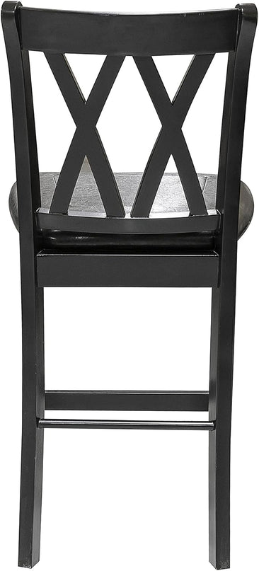 Lexicon Skyway 5-Piece Counter Height Dining Set, Black - LeafyLoom