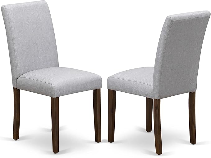 East West Furniture DLAB5-AWA-05 Dublin 5 Piece Set Contains a Round Dining Room Table with Dropleaf and 4 Upholstered Chairs, 42x42 Inch - LeafyLoom