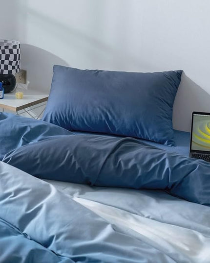 Blue Gradient Comforter Set King Gradient Blue Bedding Comforter Set Multicolor Blue King Bedding Set Cotton Blanket Quilts Blue Color Comforter Set for King Bed - LeafyLoom