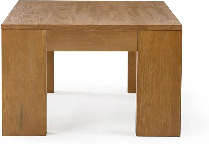 Plank+Beam Modern Rectangular Coffee Table, Solid Wood, 48 Inch, Medium Sized Coffee Table, Center Tables for Small Spaces, Living Space Medium Tea Table, Pecan Wirebrush - LeafyLoom