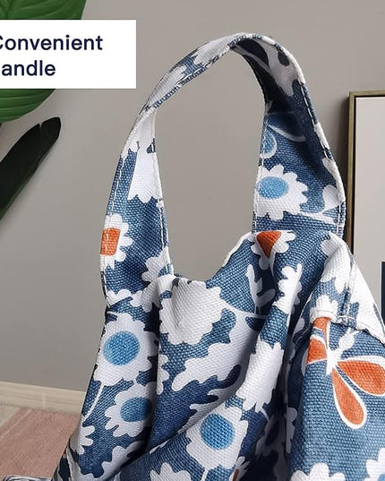 YuppieLife Stuffed Animal Storage Bean Bag Chairs Canvas Cover for Kids(Just Cover，No filling）/Machine Washable Toddler Sofa Cover for Room Decor/Durable Eco-print furniture(38'',Insect Paradise) - LeafyLoom