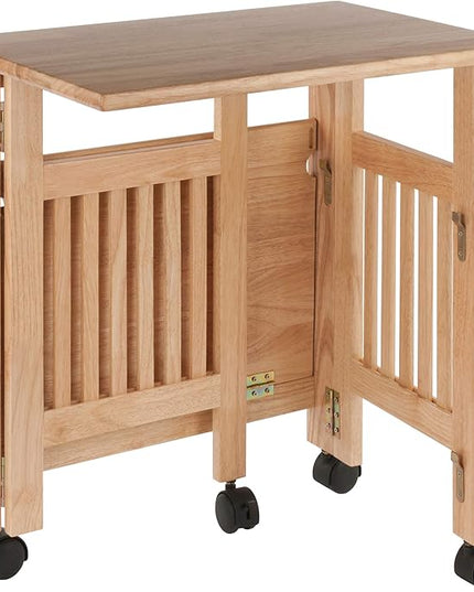 Winsome Mission 2-Shelf Wood Mobile Printer Stand, Brown (81628) - LeafyLoom