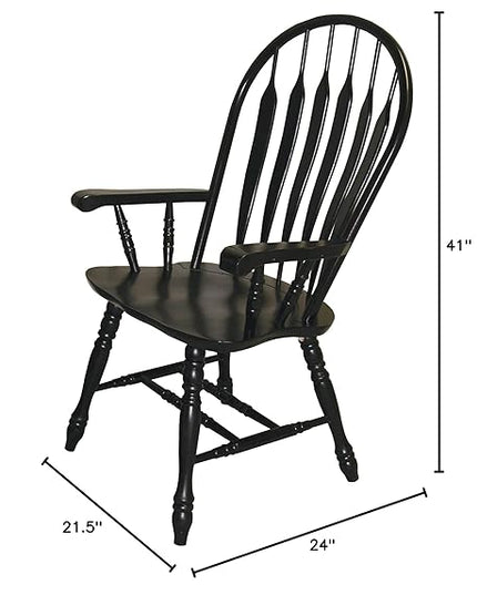 Sunset Trading Black Cherry Selections Dining Chair, 41", Distressed Antique - LeafyLoom