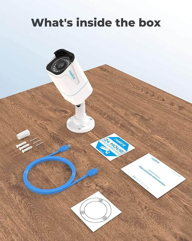 REOLINK 4K/8MP Security PoE IP Camera, Human/Vehicle/Pet Detection, Time-Lapse, 100ft IR Night Vision, Work with Smart Home, Up to 256GB microSD Card, Surveillance Outdoor Indoor, RLC-810A REOLINK