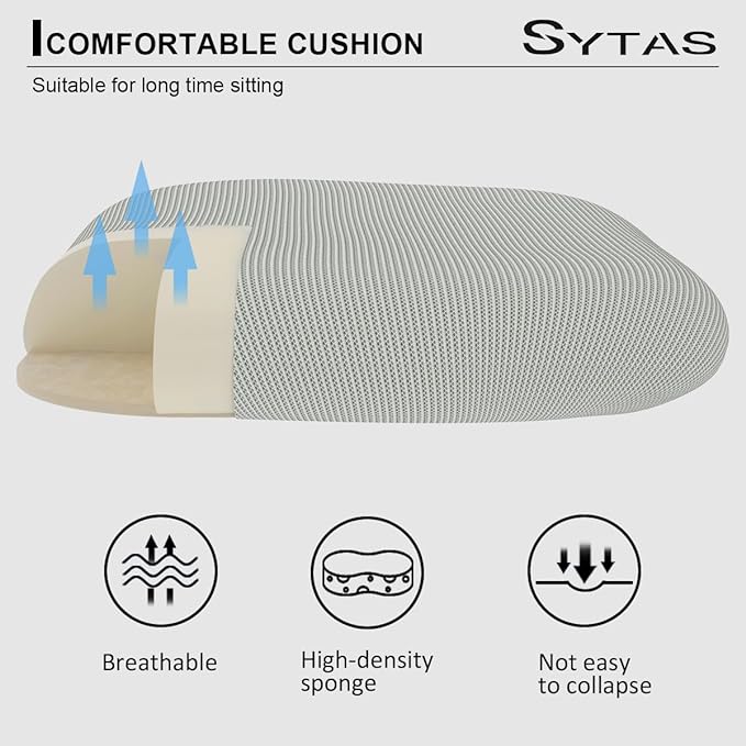 Sytas Home Office Chair Ergonomic, Mesh Desk Chair Lumbar Support, Ergonomic Computer Chair Adjustable Armrest (Gray) - LeafyLoom