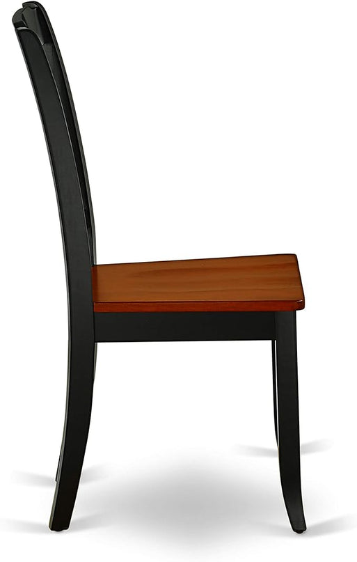 East West Furniture NDDA3-BCH-W Norden 3 Piece Modern Set Contains a Rectangle Wooden Table with Dropleaf and 2 Dining Room Chairs, 30x48 Inch - LeafyLoom