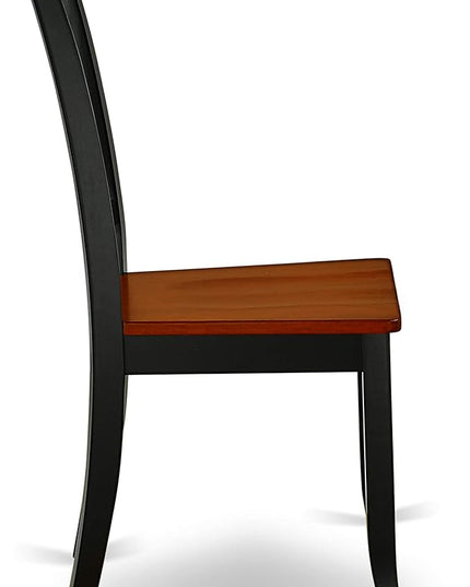 East West Furniture NDDA5-BCH-W Norden 5 Piece Dinette Set for 4 Includes a Rectangle Table with Dropleaf and 4 Dining Room Chairs, 30x48 Inch - LeafyLoom