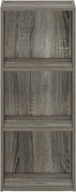 Furinno Luder Bookcase / Book / Storage , 3-Tier, Frenck Oak - LeafyLoom