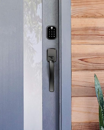 Yale Assure Lock SL, Wi-Fi Smart Lock with Ridgefield Handleset - Works with the Yale Access App, Amazon Alexa, Google Assistant, HomeKit, Phillips Hue and Samsung SmartThings, Black Suede Yale