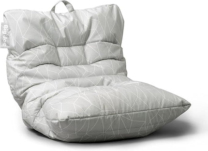 Big Joe Roma Bean Bag Chair, Moonstone Tessellation Lenox, Durable Woven Polyester, 3 feet - LeafyLoom