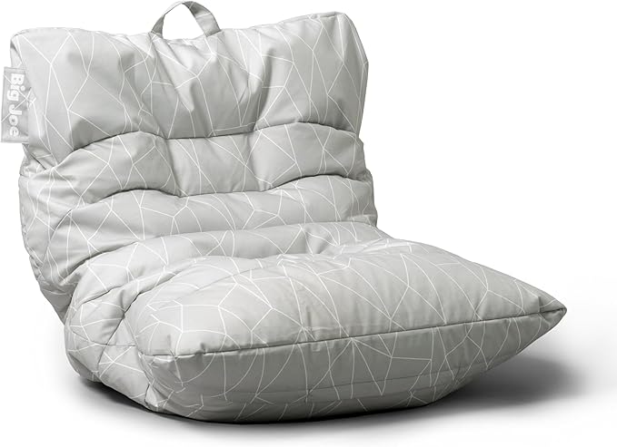 Big Joe Roma Bean Bag Chair, Moonstone Tessellation Lenox, Durable Woven Polyester, 3 feet - LeafyLoom