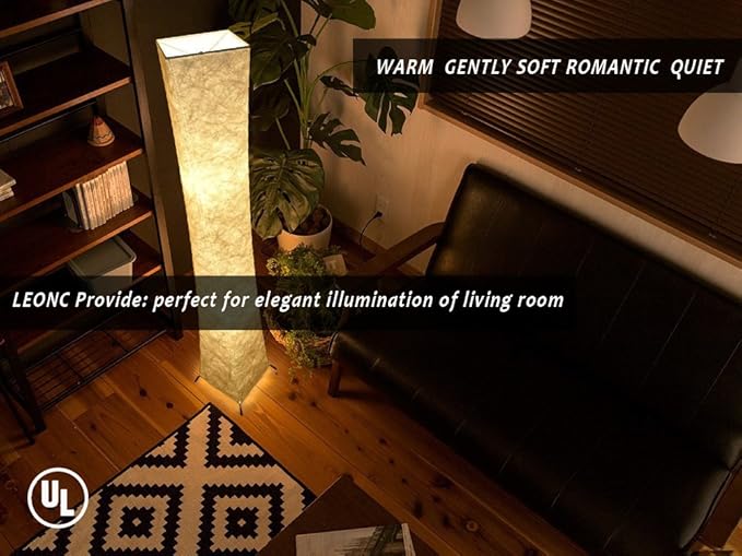 52" Creative LED Floor Lamp Softlighting Contemporary Standing Modern Twisted Design with Fabric Shade & 2 Bulbs for Living room Warm Atmosphere - LeafyLoom