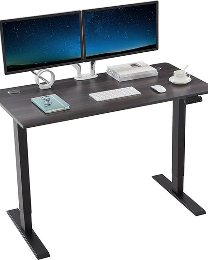 Sunon Sit Laptop Computer Writing Workstations with 3 Pre-Set and USB Port 48" for Home Office Smart Advanced Standing Desk, Grey - LeafyLoom
