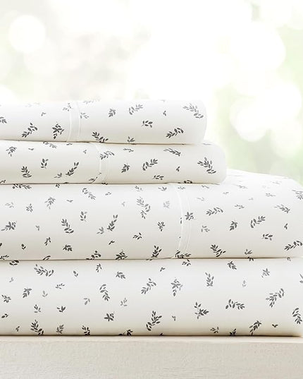 Linen Market 4 Piece California King Bedding Sheet Set (Light Gray) - Sleep Better Than Ever with These Ultra-Soft Cooling Bed Sheets for Your California King Size Bed - Deep Pocket Fits 16" Mattress - LeafyLoom
