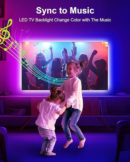 Nexillumi LED Lights for TV, 13.2ft TV LED Backlight for 32-65 Inch, RGB LED Strip Lights Behind TV, APP Remote Control Music Sync TV Led Lights for Bedroom Nexillumi