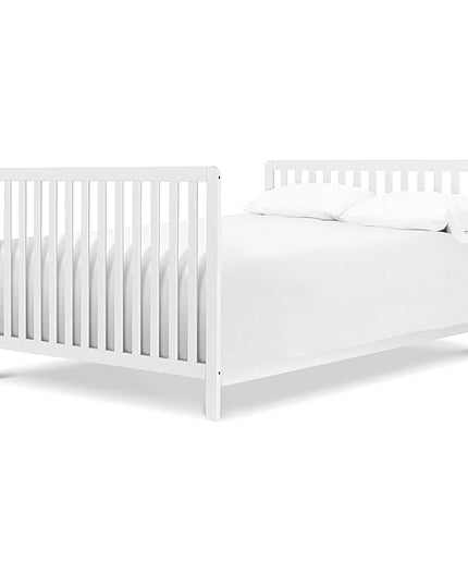 Carter's by DaVinci Colby 4-in-1 Low-Profile Convertible Crib in White, Greenguard Gold Certified - LeafyLoom