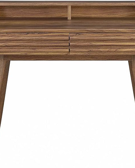 Modway Render Mid-Century Modern Writing Desk in Walnut - LeafyLoom