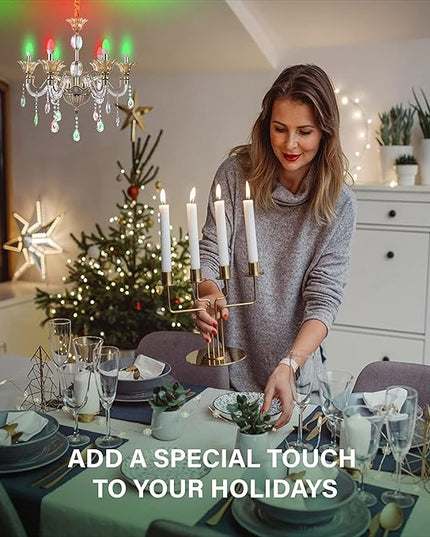 Sengled Alexa Light Bulb, E12 Smart Bulb, S1 Auto Pairing with Alexa Devices, Candelabra Light Bulbs, Smart Chandelier Light Bulbs that Work with Alexa, 45W Equivalent, Multicolor Dimmable, 2-Pack Sengled