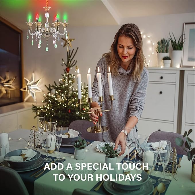 Sengled Alexa Light Bulb, E12 Smart Bulb, S1 Auto Pairing with Alexa Devices, Candelabra Light Bulbs, Smart Chandelier Light Bulbs that Work with Alexa, 45W Equivalent, Multicolor Dimmable, 2-Pack Sengled