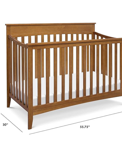 DaVinci Grove 4-in-1 Convertible Crib in Chestnut, Greenguard Gold Certified - LeafyLoom