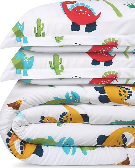 Utopia Bedding All Season Dinosaur Comforter Set with 2 Pillow Cases, 3 Piece Soft Brushed Microfiber Kids Bedding Set for Boys/Girls, Machine Washable (Twin) - LeafyLoom
