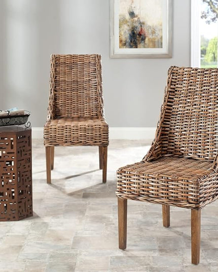 Safavieh Home Collection Suncoast Brown Dining Chair - LeafyLoom