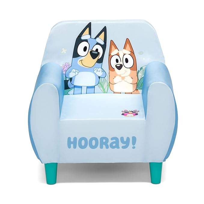 Delta Children Bluey Foam Chair, Blue - LeafyLoom