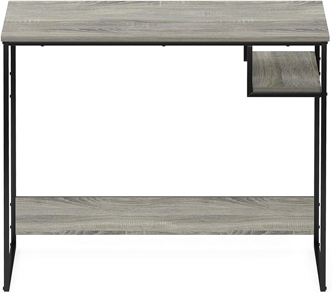 Furinno Moretti Lifestyle Study Desk, 35 Inches, French Oak Grey - LeafyLoom