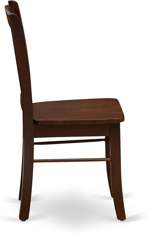 East West Furniture Oxford 5 Piece Room Furniture Set Includes a Square Kitchen Table and 4 Dining Chairs, 36x36 Inch, Mahogany - LeafyLoom