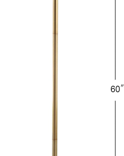 JONATHAN Y JYL9000A Elizabeth 60" Crystal/Metal LED Floor Lamp, Contemporary, Transitional, Elegant, Geometric, Office, Living Room, Family Room, Dining Room, Bedroom, Hallway, Foyer, Brass Gold/Clear - LeafyLoom