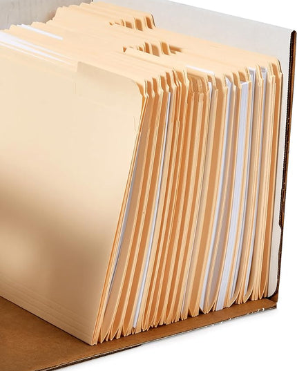 Amazon Basics Medium Duty Storage/Filing Boxes With Lid and Handles, Legal/Letter Size, 12-Pack, White, 16.2" L x 12.5" W x 10.5" H - LeafyLoom