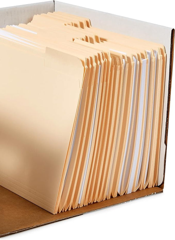 Amazon Basics Medium Duty Storage/Filing Boxes With Lid and Handles, Legal/Letter Size, 12-Pack, White, 16.2" L x 12.5" W x 10.5" H - LeafyLoom