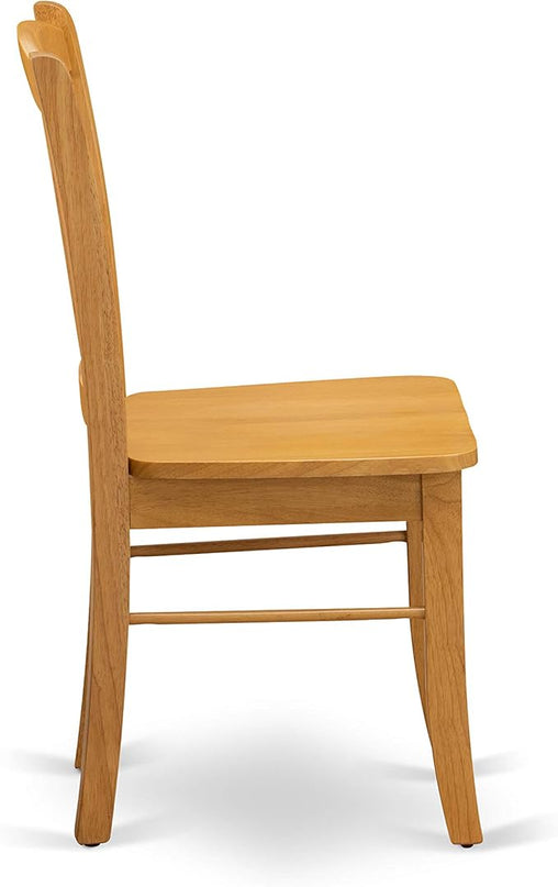 East West Furniture Oxford 5 Piece Modern Set Includes a Square Wooden Table and 4 Kitchen Dining Chairs, 36x36 Inch, Oak - LeafyLoom