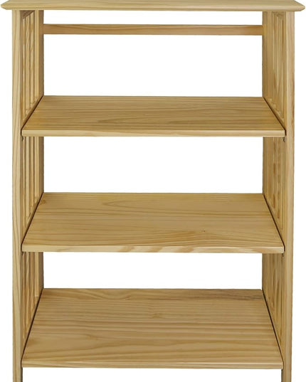 Casual Home "Soho Manhattan 4-Shelf Folding Bookcase 26"" Wide - Natural (333-40) - LeafyLoom