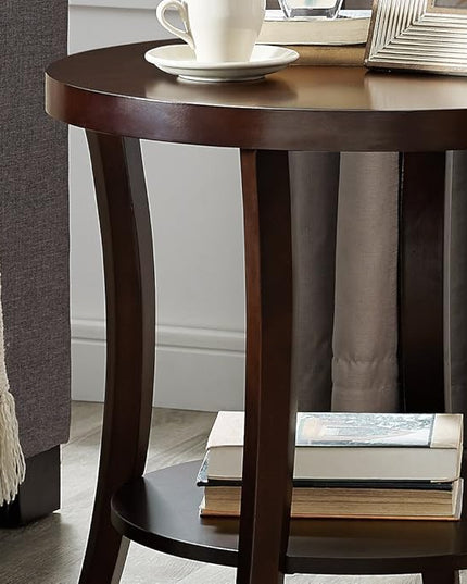 Roundhill Furniture EP Oval Coffee End Tables Set - LeafyLoom