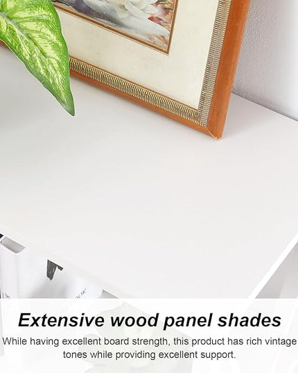 HOMISSUE Bookshelf, 6-Tier Tall Bookshelf, Rustic Wood Metal Bookshelves and Bookcases, Freestanding Open Bookshelf, Industrial Bookcase for Home Office, Living Room and Bedroom, White - LeafyLoom