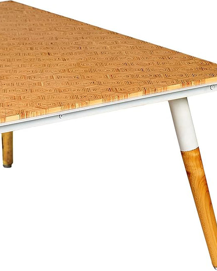 NicBex Coffee Table Wooden Coffee Table with Storage Rectangle Center Tables with Strong Legs Dining Table for Living Room, Dining Room, Office, and Bedroom,31" W, Brown+White - LeafyLoom