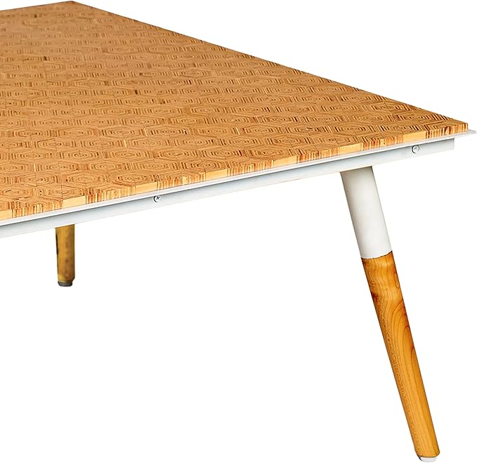 NicBex Coffee Table Wooden Coffee Table with Storage Rectangle Center Tables with Strong Legs Dining Table for Living Room, Dining Room, Office, and Bedroom,31" W, Brown+White - LeafyLoom