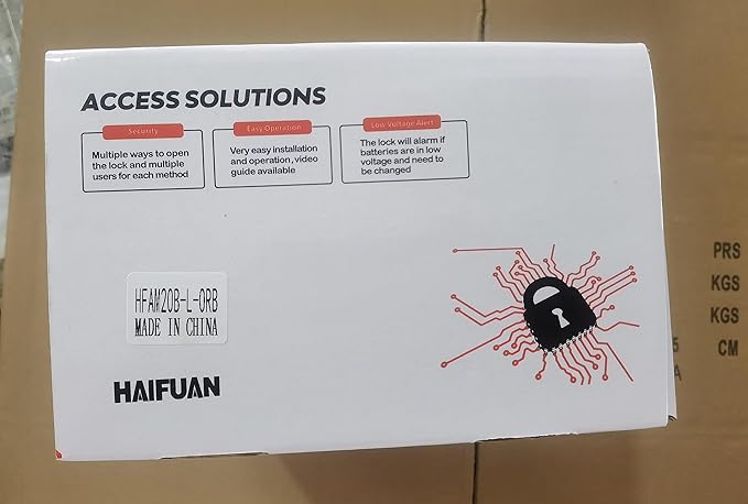 HAIFUAN M20 Bluetooth Digital Lock,Unlock with Fingerprints, Cards, Codes, App (Compatible with Alexa) (for Left Hand Doors Only) HAIFUAN