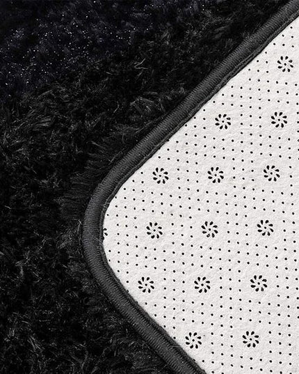 YOBATH Fluffy 8x10 Feet Area Rugs for Living Room Bedroom, Large Modern Soft Fuzzy Shaggy Carpet Shag Rugs Girls Boys Kids Nursery Dorm Room, Black - LeafyLoom