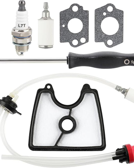 590460102 Carburetor for Husq 125B 125BX 125BVX Leaf Blower Trimmer for Zama C1Q-W37 Carb 545 08 18-11 581798001 545081811 545112101 with Air Filter Fuel Line Kit - LeafyLoom