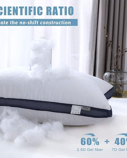 Pillows for Sleeping(2-Pack), Luxury Hotel Pillows Standard Size Set of 2,Bed Pillows for Side and Back Sleeper (Standard) - LeafyLoom