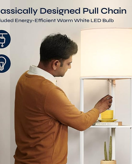 ATAMIN Alvis Edge 72" Floor Lamps for Living Room Decor(White) - LeafyLoom