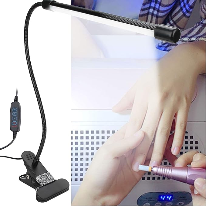 Desk Lamp Clip Light, Usb Clip‑On Led Table Clip Clip Light Dimmable Book Lights Dimmable Tattoo For Desk For Desk Lamps Lamps Nail Art Desk Lamp - LeafyLoom