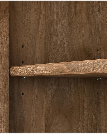 Bush Furniture Somerset 5-Shelf 65-inch H Bookcase, Fresh Walnut (WC81365) - LeafyLoom