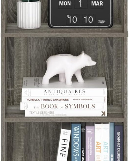 Furinno Luder Bookcase / Bookshelf / Storage Shelves, 5-Tier, French Oak - LeafyLoom