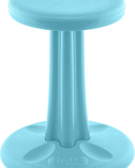 Kore Kids Junior Wobble Chair - Flexible Seating Stool for Classroom, Elementary School, ADD/ADHD - Made in The USA - Junior- Age 8-9, Grade 3-4, Pale Blue (16in) - LeafyLoom
